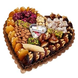 Tiamo Ahşap Kalp Hediyelik Kayısı Paketi 1100 Gr